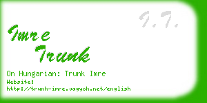 imre trunk business card